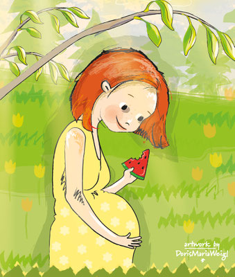 Kinderbuch: Der kleine vegane Knirps - Vektorgrafik - Illustrationen Doris Maria Weigl / Kinderbuch