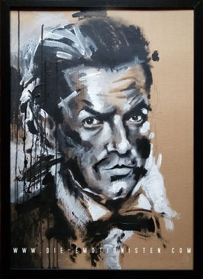 *Falco* - Acryl auf Karton - Illustratorin Doris Maria Weigl - Leihgabe OÖ - DMW