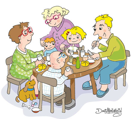 Familie - Vektorgrafik - Illustrationen Doris Maria Weigl / Menschen