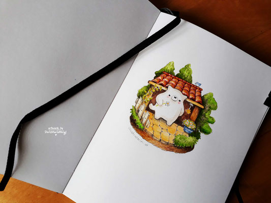 Floppi - Aquarell und Frabstift - Illustrationen Doris Maria Weigl / Kinderbuch