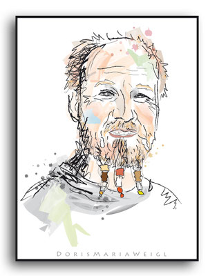Roland Düringer - Vektorgrafik - Illustrationen Doris Maria Weigl / Portrait