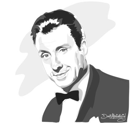 Peter Alexander - Vektorgrafik - Illustrationen Doris Maria Weigl / Portrait