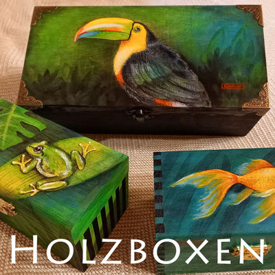 bemalte Holzboxen - Manufaktur - Doris Maria Weigl - Illustrationen