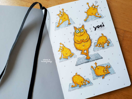 Sketchbook 2 - Yogi Katze - Illustrationen Doris Maria Weigl / Comic