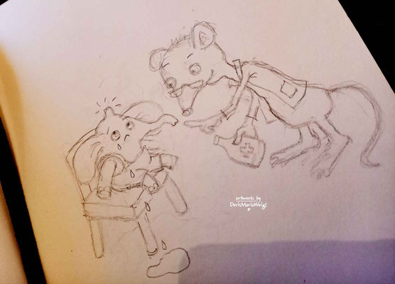 Sketchbook - Illustration - Doris Maria Weigl - "Mäuse-Doktor"