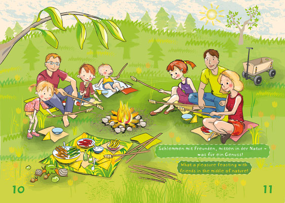 Kinderbuch: Der kleine vegane Knirps - Vektorgrafik - Illustrationen Doris Maria Weigl / Kinderbuch