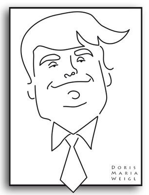 Donald Trump - Vektorgrafik - Illustrationen Doris Maria Weigl / Portrait