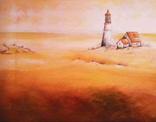 *Nordsee* - Acryl auf Leinen - Illustratorin Doris Maria Weigl - VERKAUFT - Privat Wien - DMW