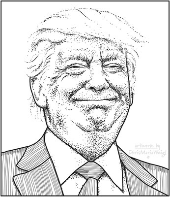Donald Trump - Vektorgrafik - Illustrationen Doris Maria Weigl / Portrait