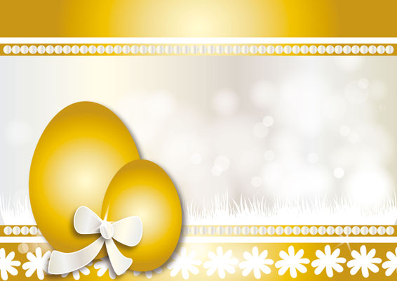 goldenes Osterei mit Masche - Vektorgrafik - Illustrationen Doris Maria Weigl / Festtage