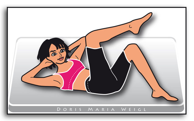 Gymnastik - Vektorgrafik - Illustrationen Doris Maria Weigl / Menschen