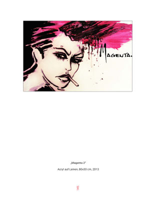 "Magenta 2" - Acryl auf Leinen - Doris Maria Weigl