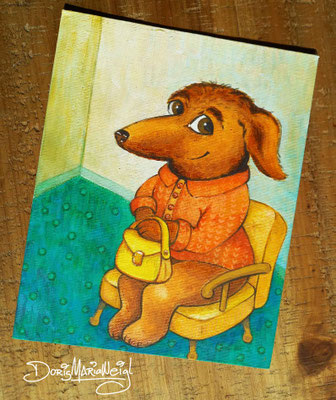 Hund mit Handtasche - Illustrationen Doris Maria Weigl / Kinderbuch