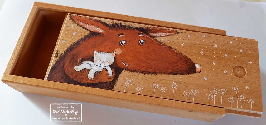 *Fellodendron* bemalte Bolzbox - Vektorgrafik - Illustrationen Doris Maria Weigl 