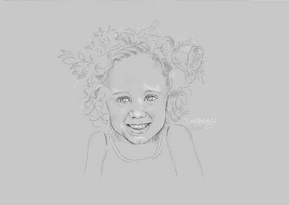 Vektorgrafik Mädchen - Illustrationen Doris Maria Weigl / Portrait