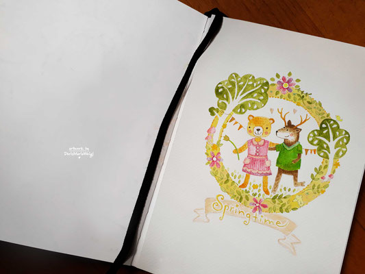 Springtime - Aquarell - Illustrationen Doris Maria Weigl / Kinderbuch