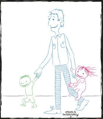 Papa - Vektorgrafik - Illustrationen Doris Maria Weigl / Kinderbuch