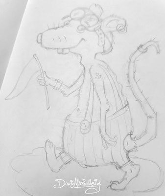 Turboratte - Skizze - Illustrationen Doris Maria Weigl / Kinderbuch