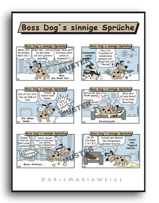 Boss Dog - Vektorgrafik- Illustrationen Doris Maria Weigl / Comic