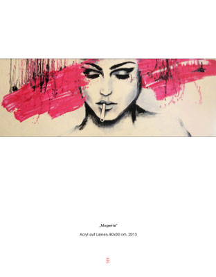 "Magenta 1" - Acryl auf Leinen - Doris Maria Weigl