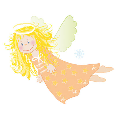 Fliegender Engel - Vektorgrafik - Illustrationen Doris Maria Weigl / Festtage