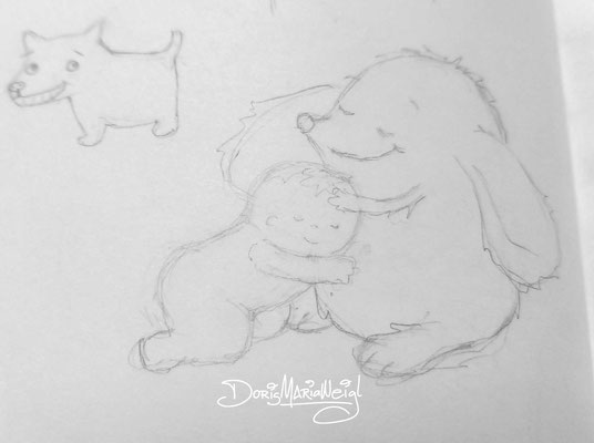Elefant - Skizze - Illustrationen Doris Maria Weigl / Kinderbuch