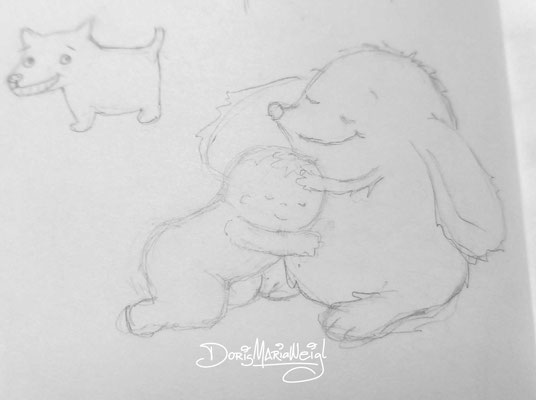 Elefant - Skizze - Illustrationen Doris Maria Weigl / Kinderbuch