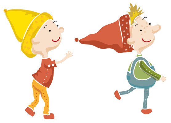 Wichtel - Vektorgrafik - Illustrationen Doris Maria Weigl / Kinderbuch