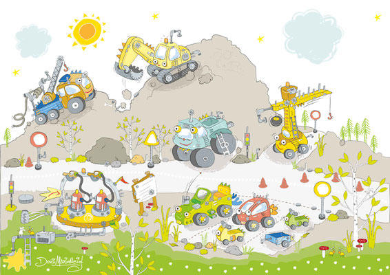 Fahrzeuge - Vektorgrafik - Illustrationen Doris Maria Weigl / Kinderbuch