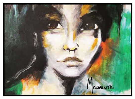 "In Gedanken" - Acryl auf Leinen - 50x40cm - Doris Maria Weigl