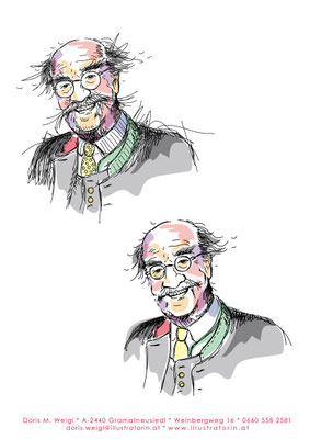 Illustrationen Doris Maria Weigl / Portrait / digital in Farbe