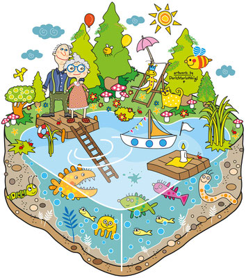 Oma+Opa - Vektorgrafik - Illustrationen Doris Maria Weigl / Kinderbuch