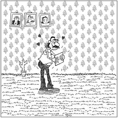 Oida mit Brief - Tusche - Illustrationen Doris Maria Weigl / Comic