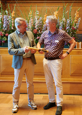 VSSG Jahreskonferenz 2022 in Bern. Stabübergabe von Daniel Oertli an den neuen Präsidenten Axel Fischer.