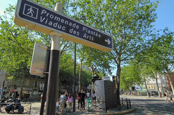 Auf der Promenade plantée oder Coulée verte René-Dumont. Schöner kann man sich dem Zentrum von Paris nicht nähern...