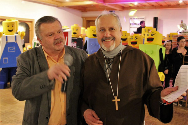 Ball-Moderator Erich Göschl mit Obmann Otto Pollak