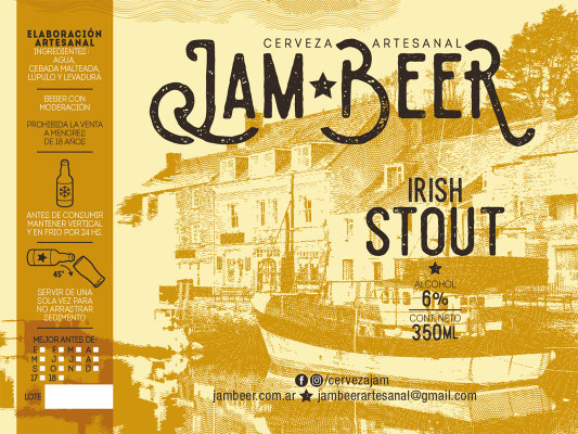 Etiqueta Irish Stout