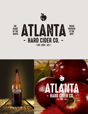 Propuesta de logo para Atlanta Hard Cider Co., una sidrería familiar en Atlanta, USA | Logo proposal for Atlanta Hard Cider Co., a family owned and operated hard cider producer located in the Atlanta, USA