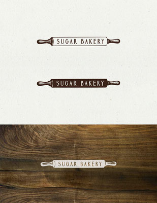 Logo para Sugar Bakery, una pequeña panadería artesanal ubicada en Seattle, USA | Logo for Sugar Bakery, a small artisan bakery located in Seattle, USA