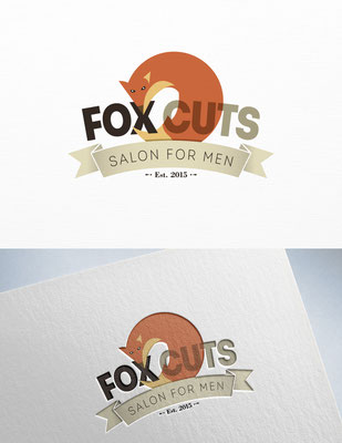 Propuesta de logo para Fox Cuts, una barbería | Logo proposal for Fox Cuts, a barbershop