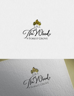 Diseño de logo para The Woods at Forest Grove, una comunidad exclusiva para mayores de 55 años | Logo design for The Woods at Forest Grove, an upscale 55+ community