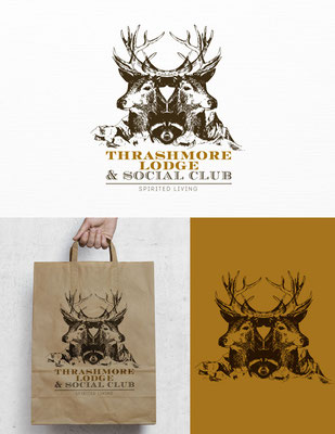 Propuesta de logo para Thrashmore Lodge, un sitio web sobre coctelería | Logo proposal for Thrashmore Lodge, a cocktail-culture website