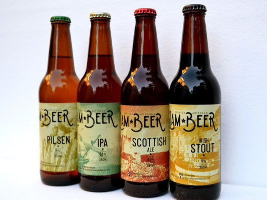 Los 4 estilos: Pilsen, IPA, Scotish Ale, Irish Stout