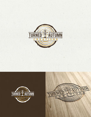 Diseño de logo para Turned Autumn Creations, un artista de la madera que necesitaba su logo personal | Logo design for Turned Autumn Creations, a woodworker that was looking for his personal logo