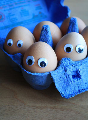 glückliche Eier