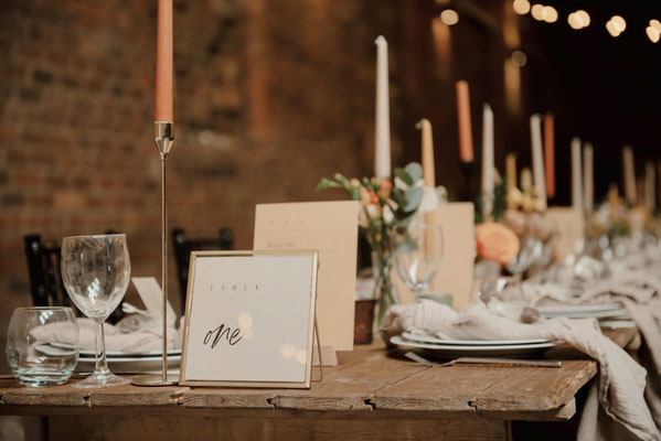 Tischnummer für eine Hochzeit von Cariz Design