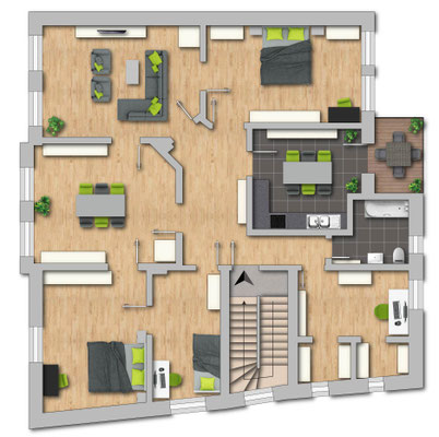 2. Obergeschoss Visualisierung