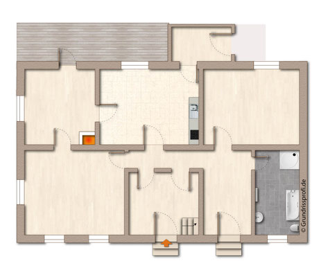 Grundriss Erdgeschoss leer