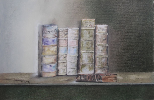 Corvey, Öl-Pastellkreide, 34 x 51 cm, 2016 