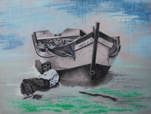 Siesta, Mischtechnik, 46 x 64 cm, 2012